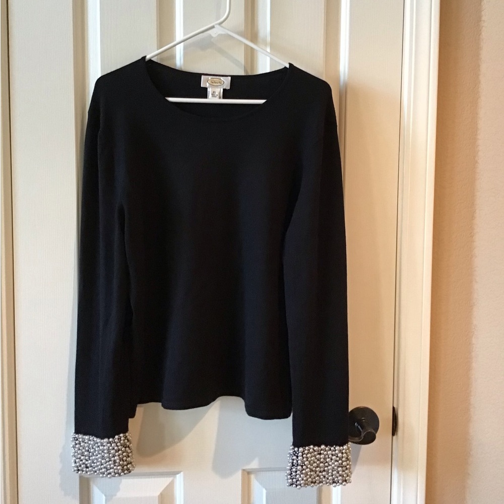 Talbots Pearl Cuff Sweater